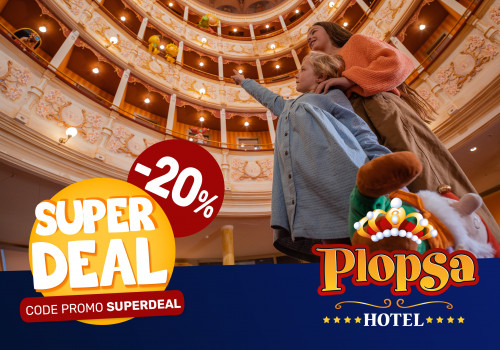 Profitez de jusqu'à 20% de réduction sur votre séjour à l'Hôtel Plopsa !